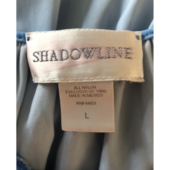 Vintage Shadowline Nightgown Embroidered Flowers Nylon Sleeveless Large Read - Picture 7 of 8